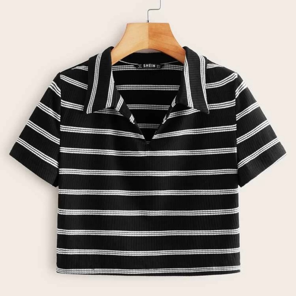 cropped polo shirt